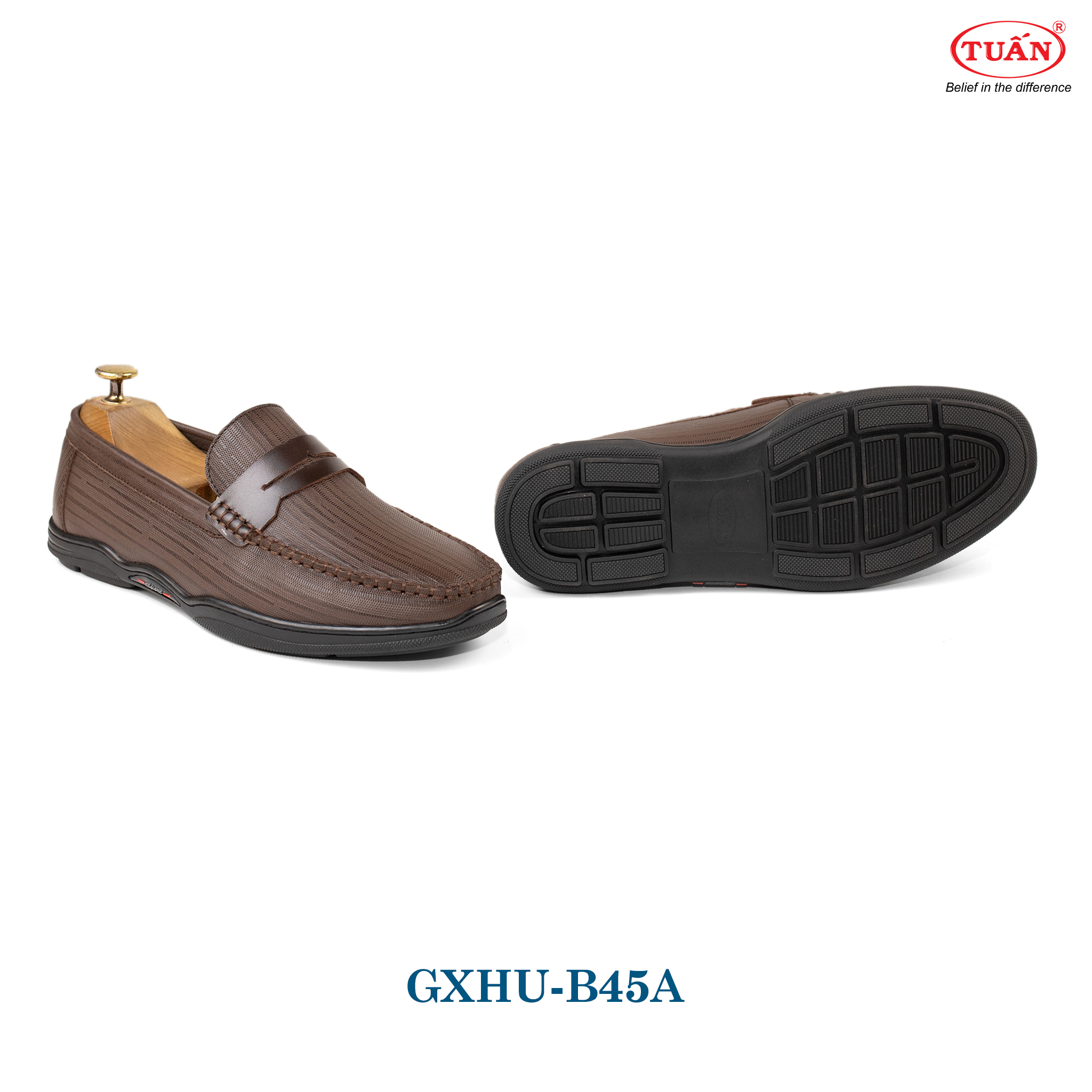 GIÀY LƯỜI NAM DA BÒ GXHU-B45A - Ảnh 5