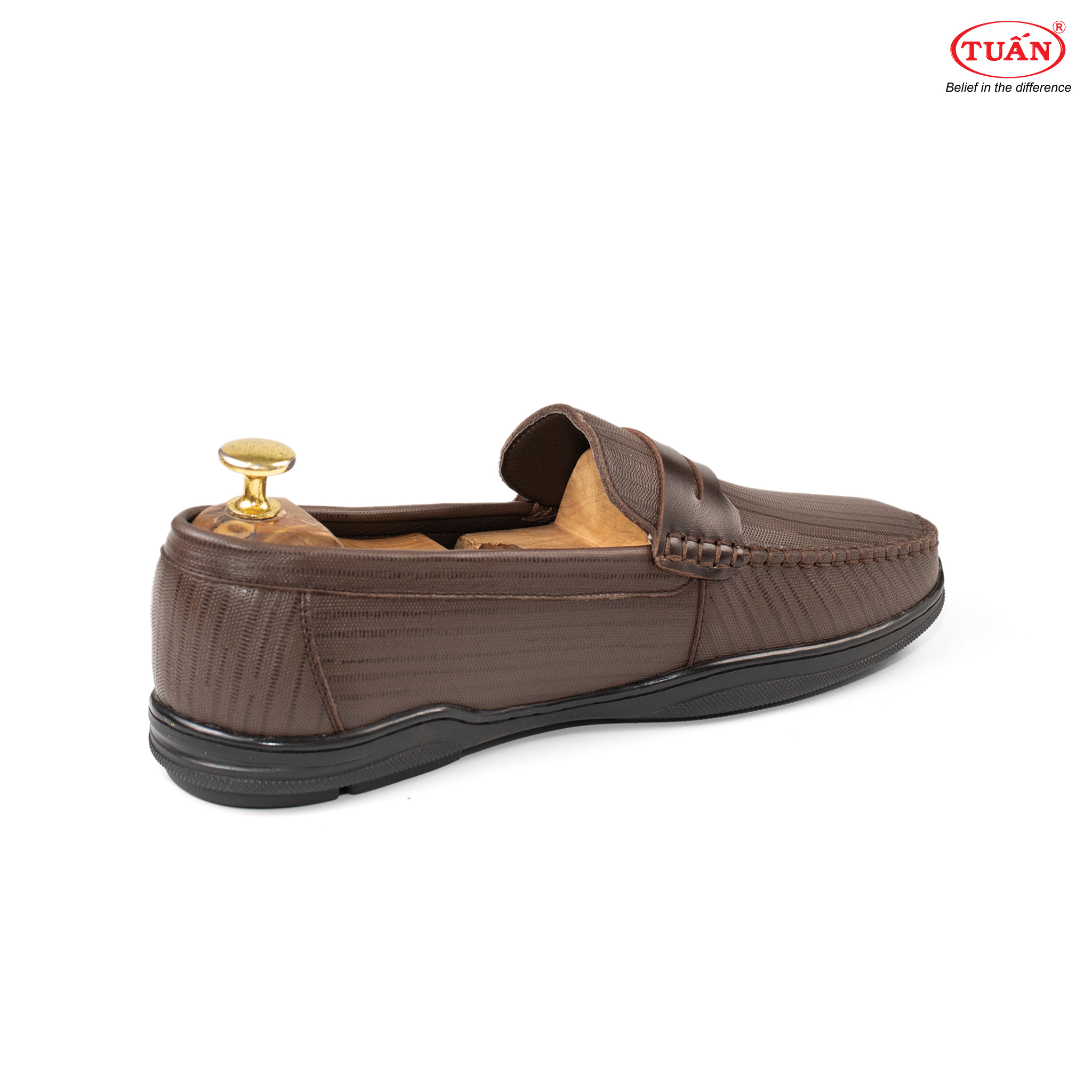 GIÀY LƯỜI NAM DA BÒ GXHU-B45A - Ảnh 2