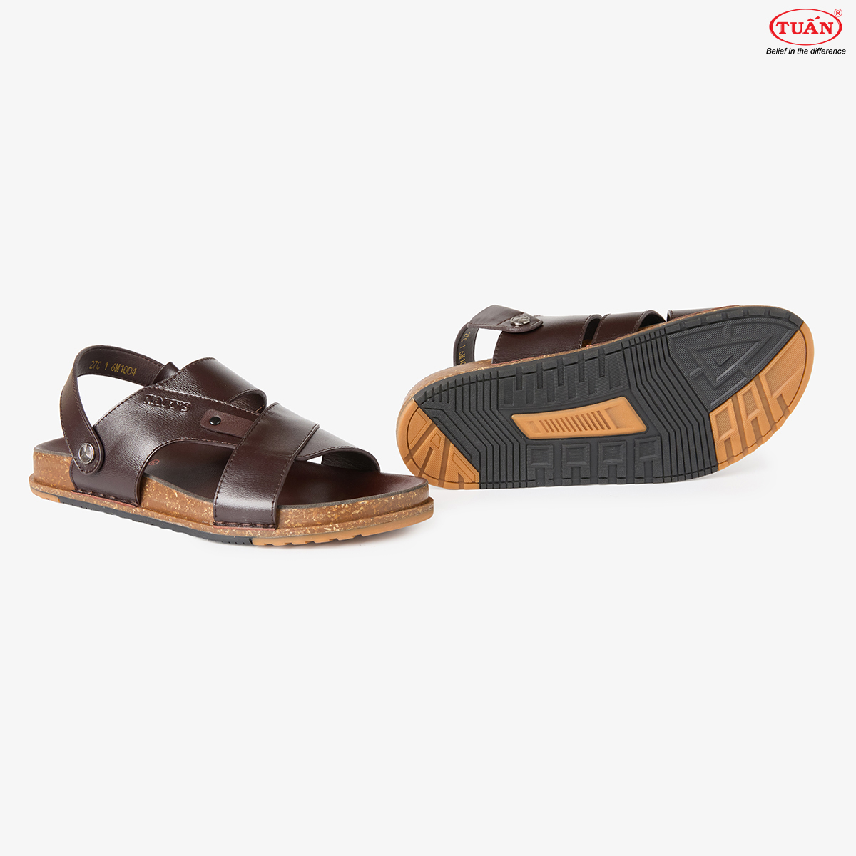 GIÀY SANDAL NAM DA BÒ NXHU-A27C