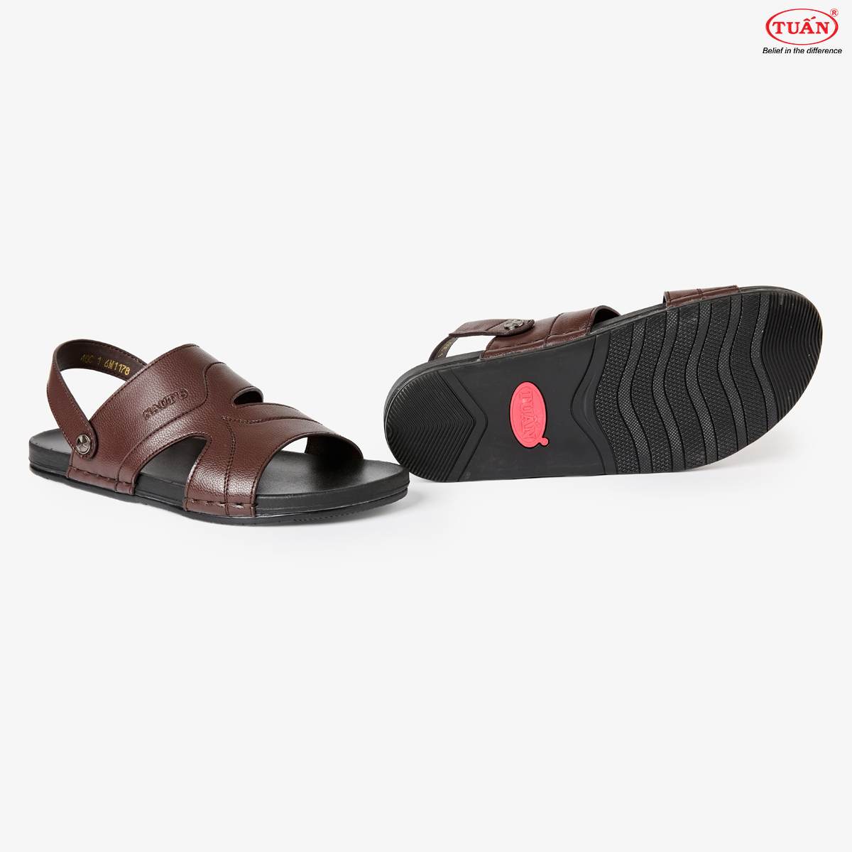 GIÀY SANDAL NAM DA BÒ CAO CẤP NXHU-B40C
